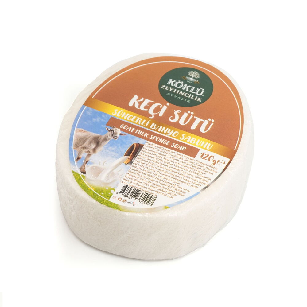 KÖKLÜ SÜNGERLİ KEÇİ SÜTÜ BANYO SABUNU 120 GR