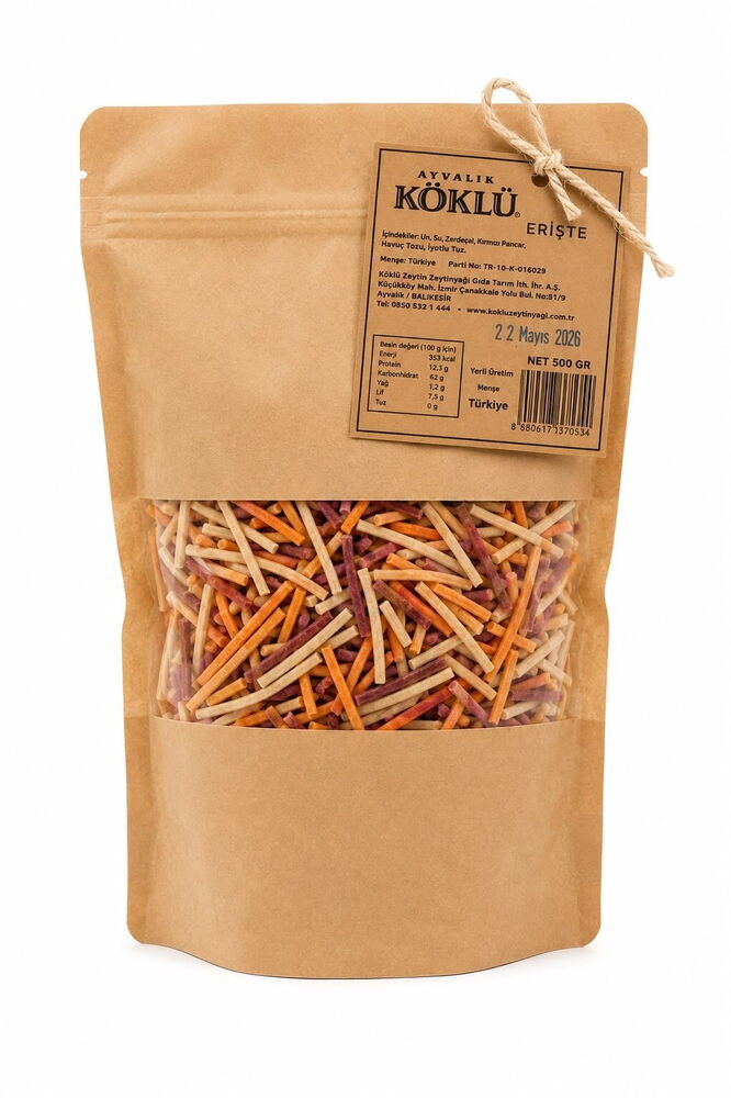 Köklü Sebzeli Erişte 500 Gr