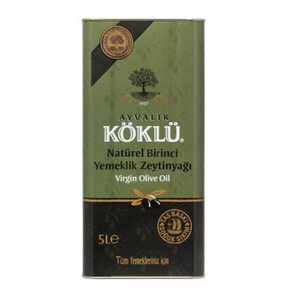 Taş Baskı Soğuk Sıkım Naturel Birinci Yemeklik Ayvalık Zeytinyağı 5 lt Teneke #1