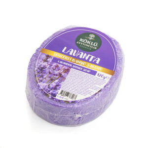 KÖKLÜ SÜNGERLİ LAVANTA  SABUNU 120 GR #1