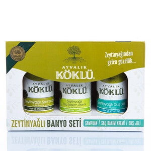 KÖKLÜ ZEYTİNYAĞLI BANYO SETİ 3 LÜ #1