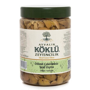 Dilimli Çekirdeksiz Yeşil Zeytin 1000 cc #1