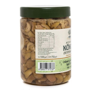 Dilimli Çekirdeksiz Yeşil Zeytin 1000 cc #3