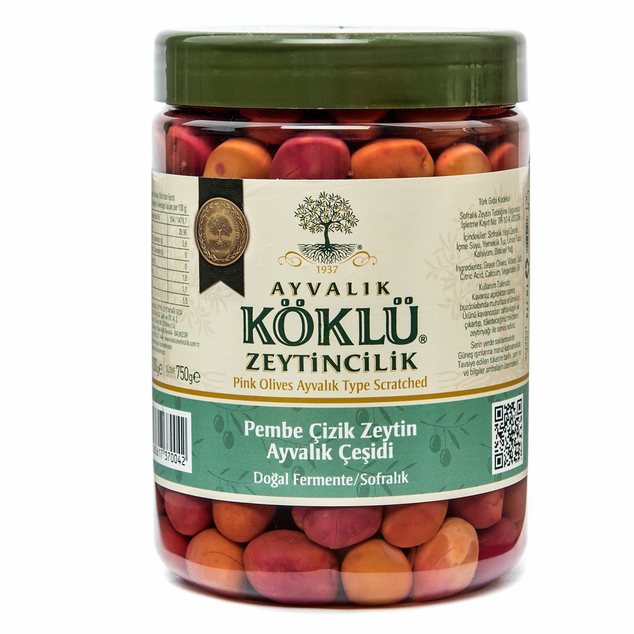 Pembe Çizik Zeytin 1000cc | Yeşil Zeytin