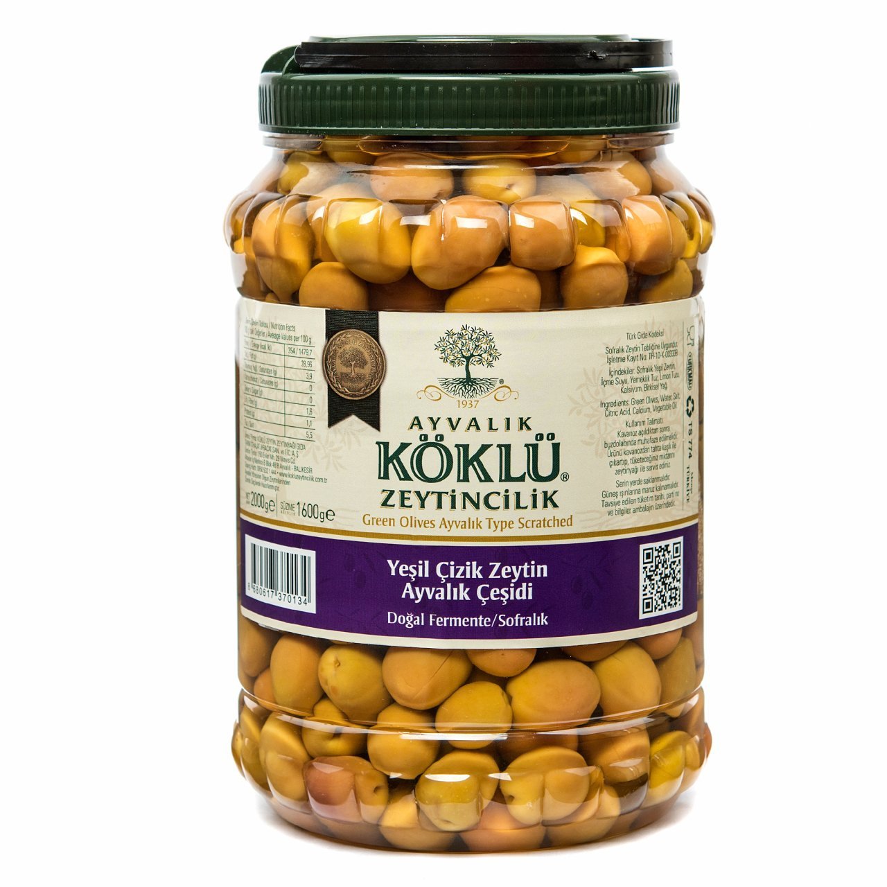 Ayvalık Yeşil Çizik Zeytin 2000cc
