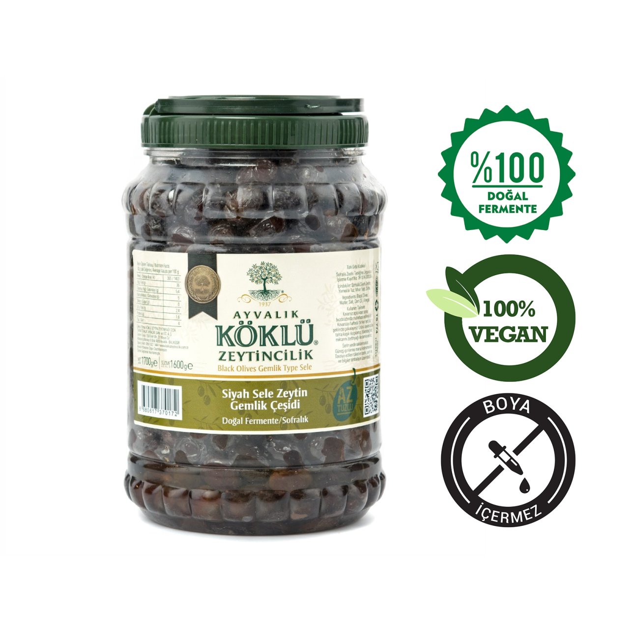 Gemlik Yağlı Sele 2000cc | Siyah Zeytin