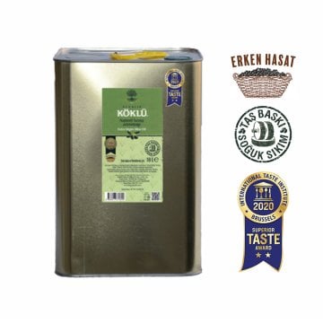 10 Lt Teneke Taş Baskı Soğuk Sıkım Erken Hasat Natürel Sızma Ayvalık Zeytinyağı