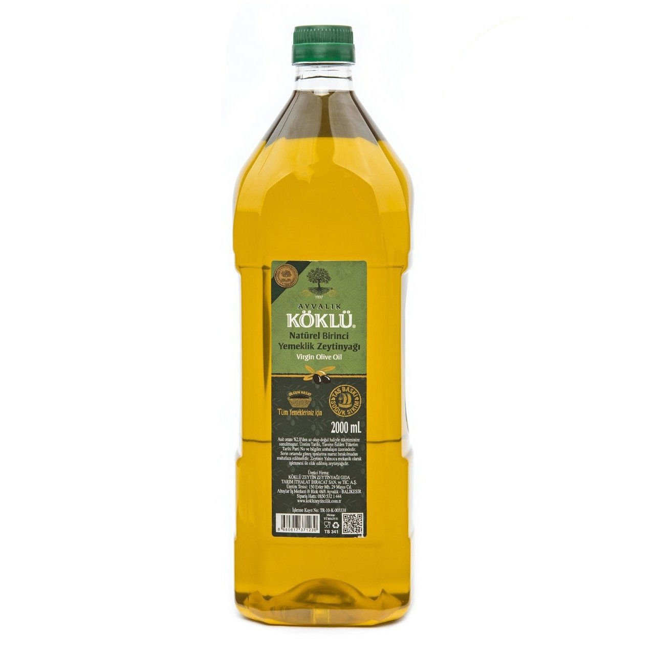 Taş Baskı Soğuk Sıkım Naturel Birinci Yemeklik Ayvalık Zeytinyağı 2 Lt Pet