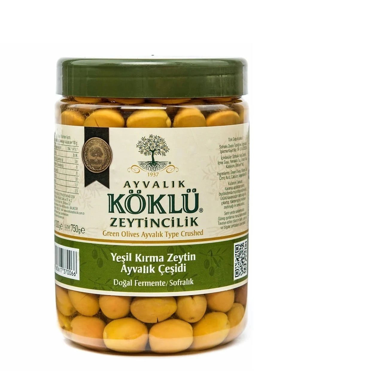 Ayvalık Yeşil Kırma Zeytin 1000cc
