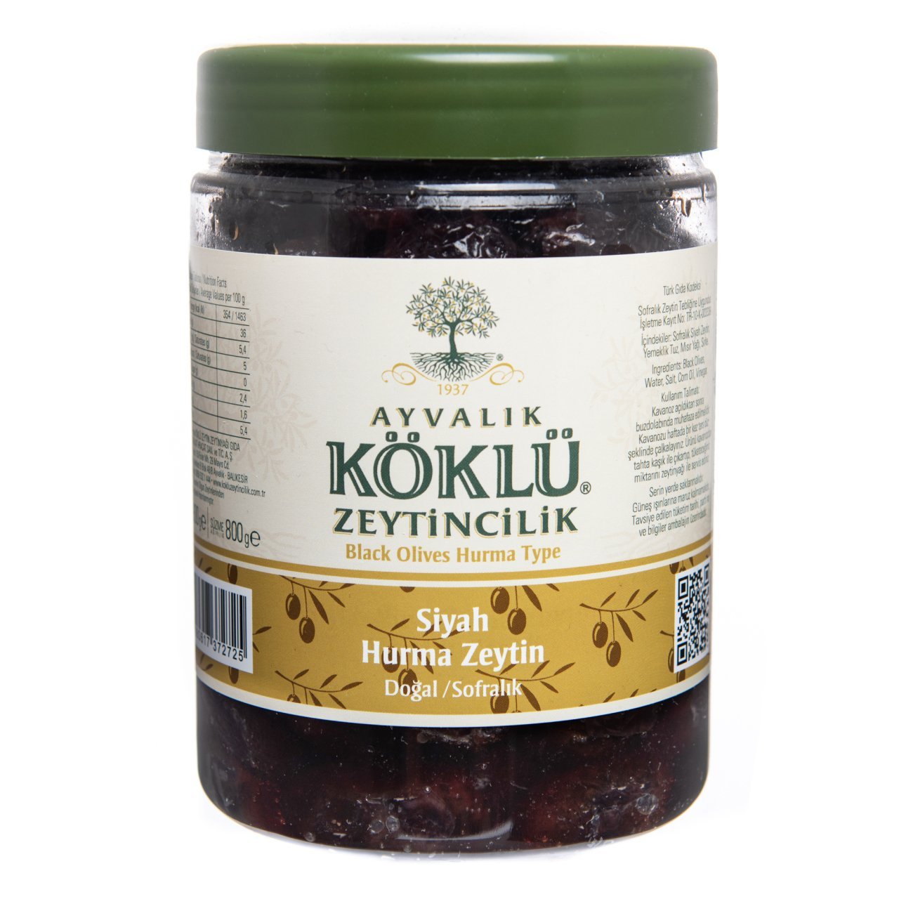 Siyah Kalamata Zeytin 1000cc