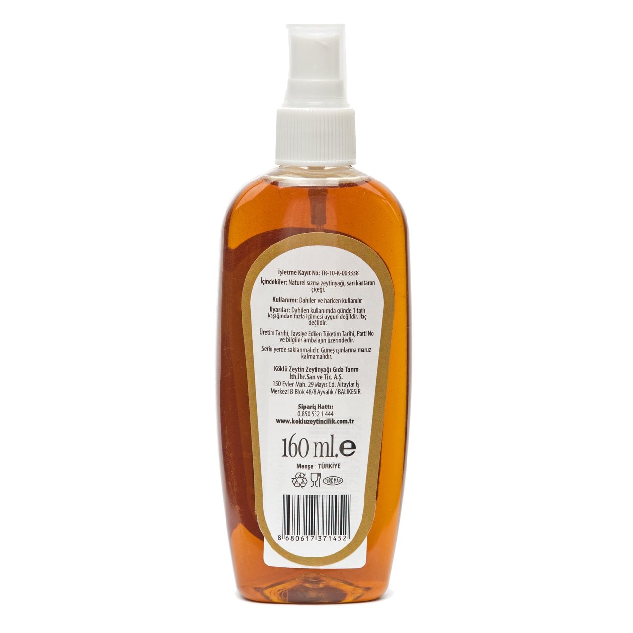 Kantaron Yağı 160 ml Sprey