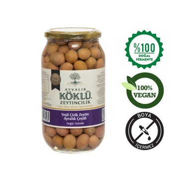 Ayvalık Yeşil Çizik Zeytin 1000cc Cam Kavanoz