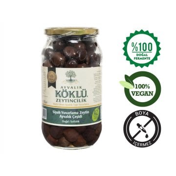 Az Tuzlu Ayvalık Yuvarlama Zeytin 1000 cc Cam Kavanoz