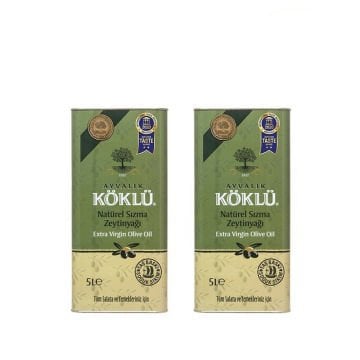2 Adet 5 Lt Taş Baskı Soğuk Sıkım Erken Hasat Natürel Sızma Ayvalık Zeytinyağı