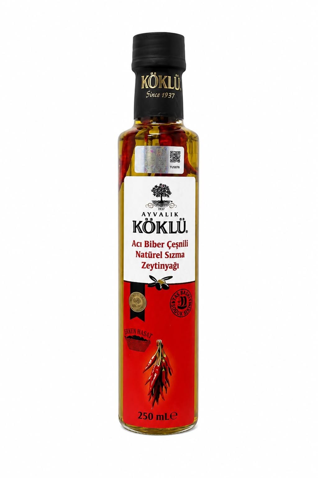 Acı Biberli  Dorica şişe N.Sızma Zeytinyağı 250 ML