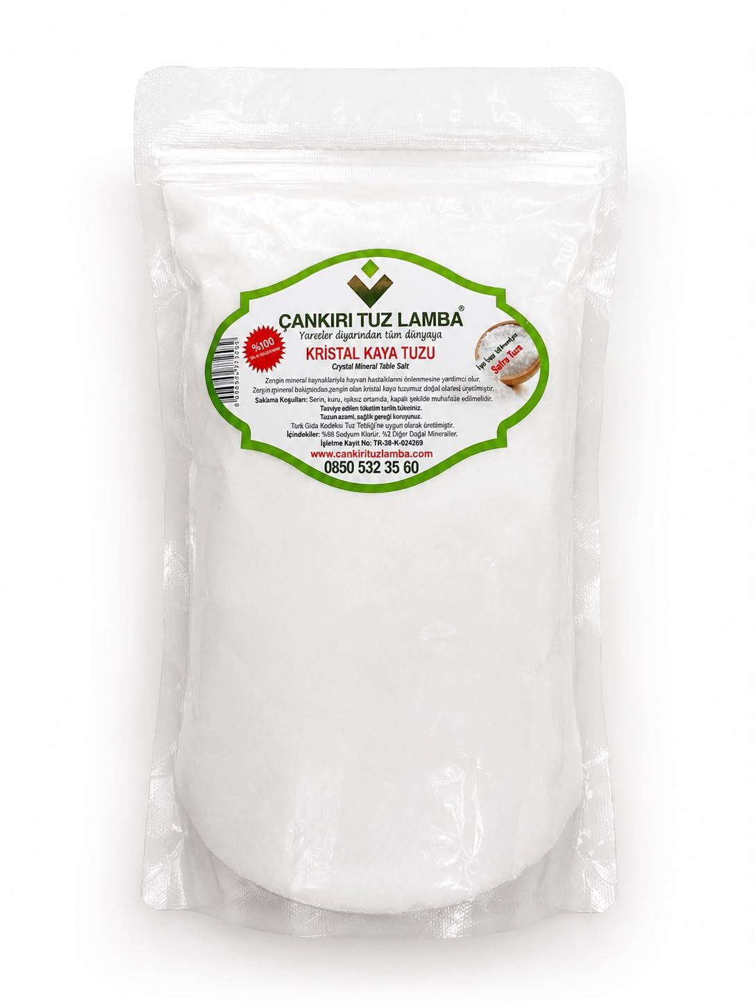 DOĞAL ÇANKIRI KAYA TUZU SOFRALIK 1 KG