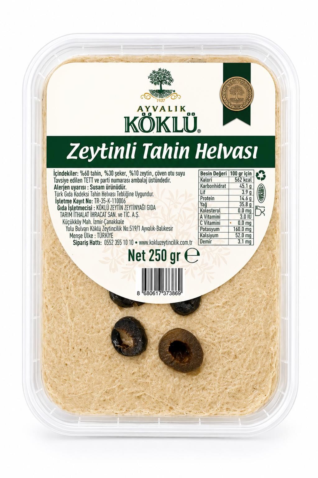 ZEYTİNLİ TAHİN HELVA
