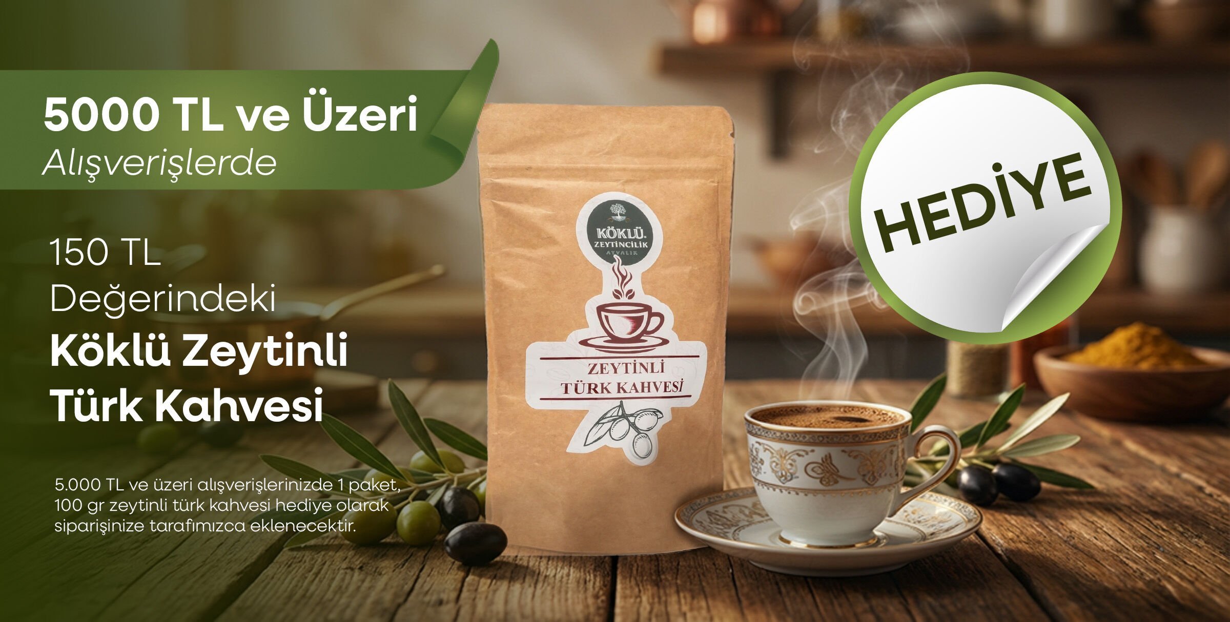 zeytinli türk kahvesi hediye