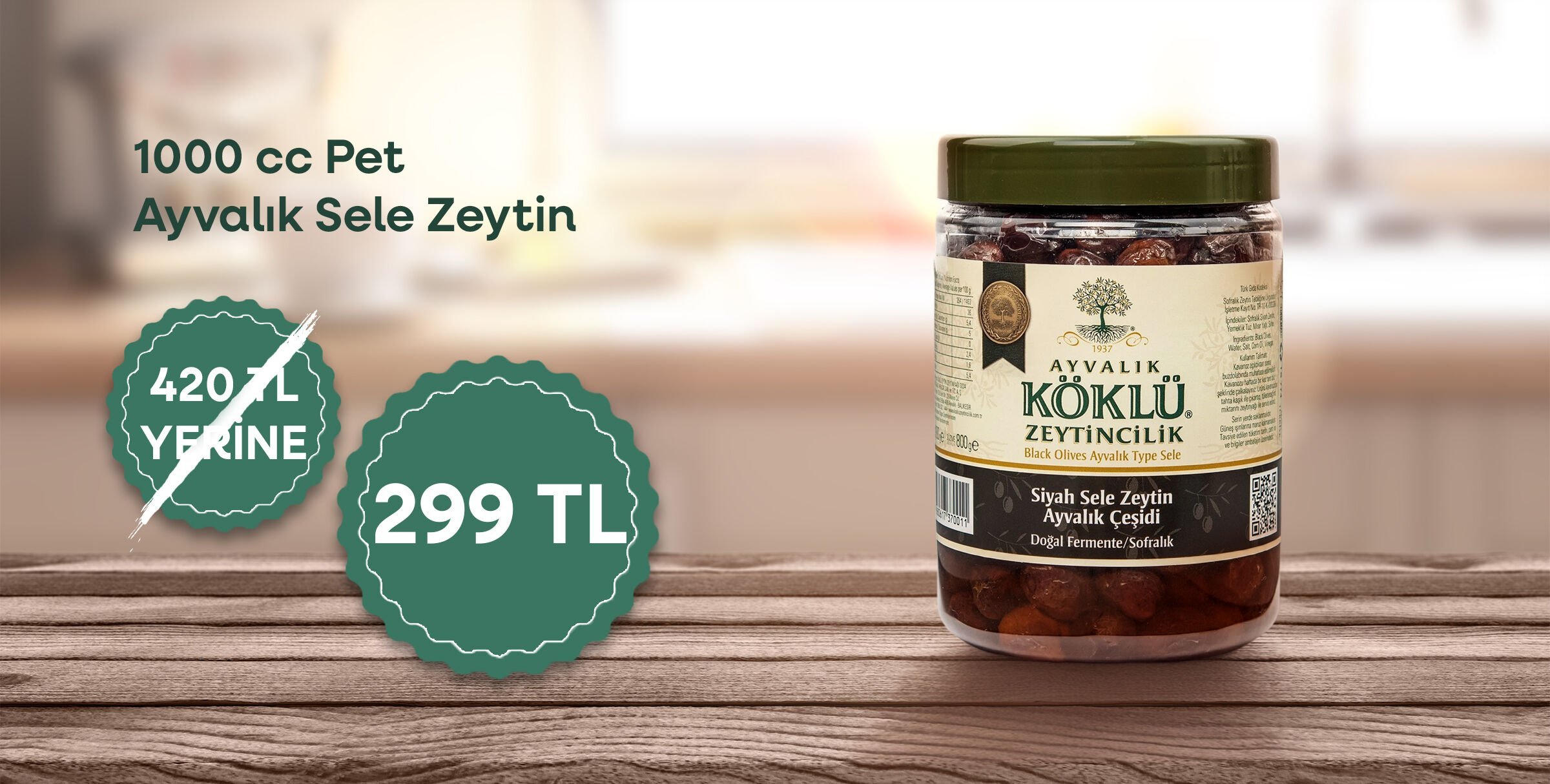 Ayvalık Sele Zeytin 1000cc
